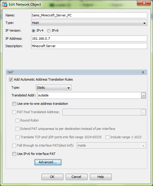 Cisco ASA setting up port forwarding using ASDM – Minecraft example ...
